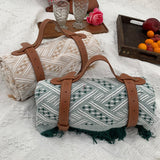 New Chessboard Plaid Knitted Thickened Camping Rugs Picnic Mat Fashion Tassel - My Store