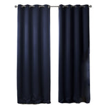 Dark Blue Bedroom Blackout Fabric Printed Curtains - My Store