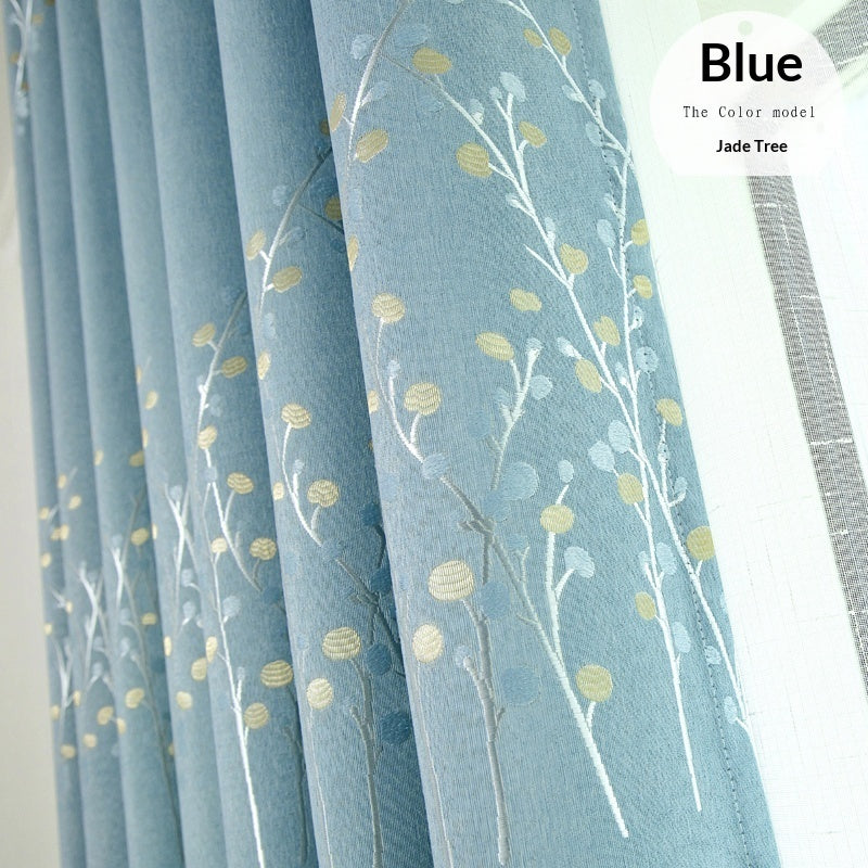 Ready-made Blackout Curtains Thickened Sun-blocking Fabric No Drilling Required Fully Hook-compatible - My Store
