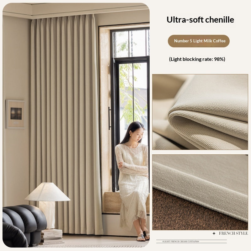 Milky-tea-colored Fully Blackout Nylon Curtains For A High-end Look In The Bedroom - My Store