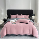 Contrast Color Pure Cotton Minimalist Bed Sheets Bedding Set - My Store