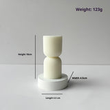 White Aromatherapy Candle Atmosphere Decoration Geometric Shape Candle - My Store