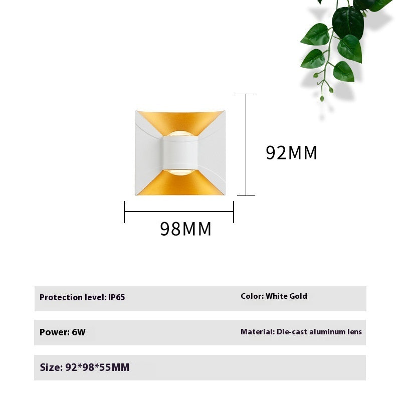 Bedroom LED Wall Lamp Balcony Aisle Exterior Wall Lamp - My Store