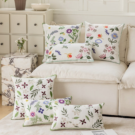 Instagram-style Guesthouse Decor Embroidered Sofa And Bedside Throw Pillows - My Store