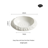 Rock Pattern Ceramic Household Deep Plates - My Store