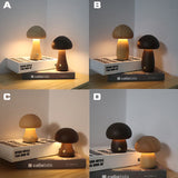 INS Wooden Cute Mushroom LED Night Light With Touch Switch Bedside Table Lamp For Bedroom Childrens Room Sleeping Night Lamps Home Decor - My Store