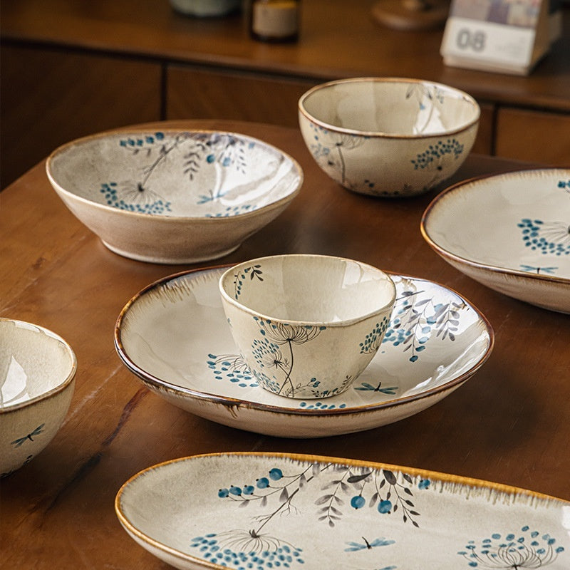 Household Tableware Ceramic Bowls And Plates - My Store