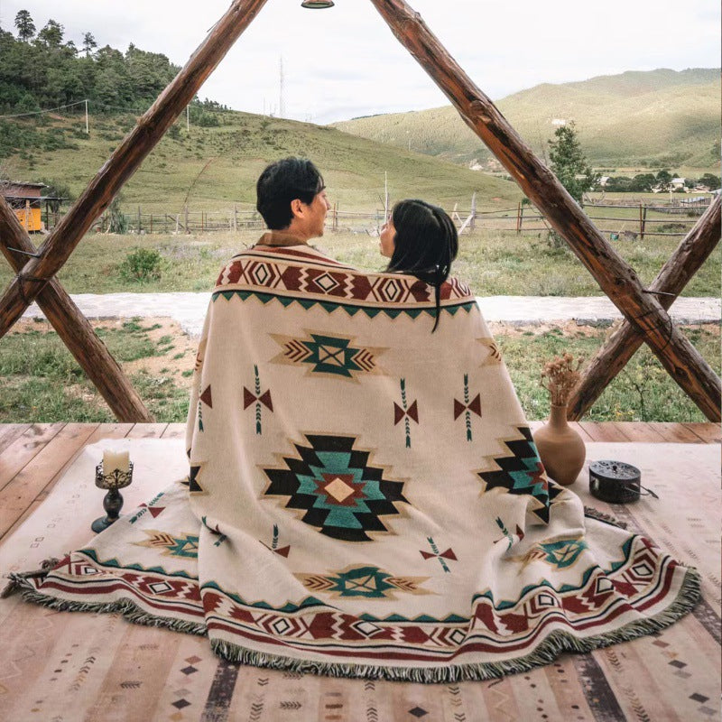 Wind Camping Rugs Outdoor Picnic Blanket Nap Blanket Bohemian Nap Blanket - My Store