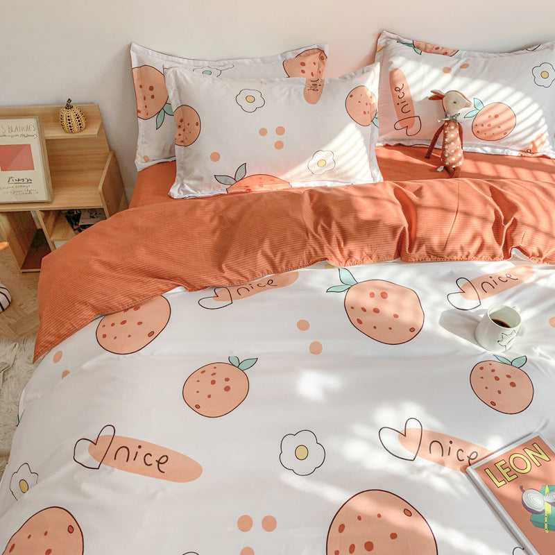 Four Piece Set Of Cute Cartoon Bed Sheets - My Store