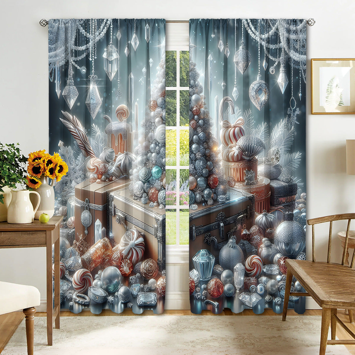 Digital Printed Christmas Curtains - My Store