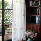Children's Rainbow Gauze Curtains With Pastoral Embroidery - My Store