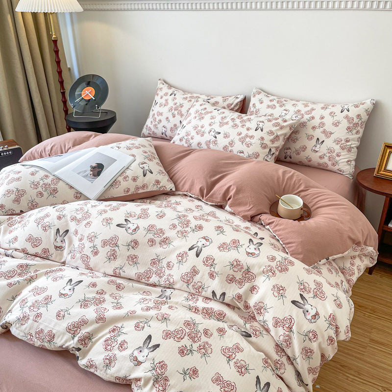 Four-piece Bed Set Jacquard Quilt Cover Sheets - My Store