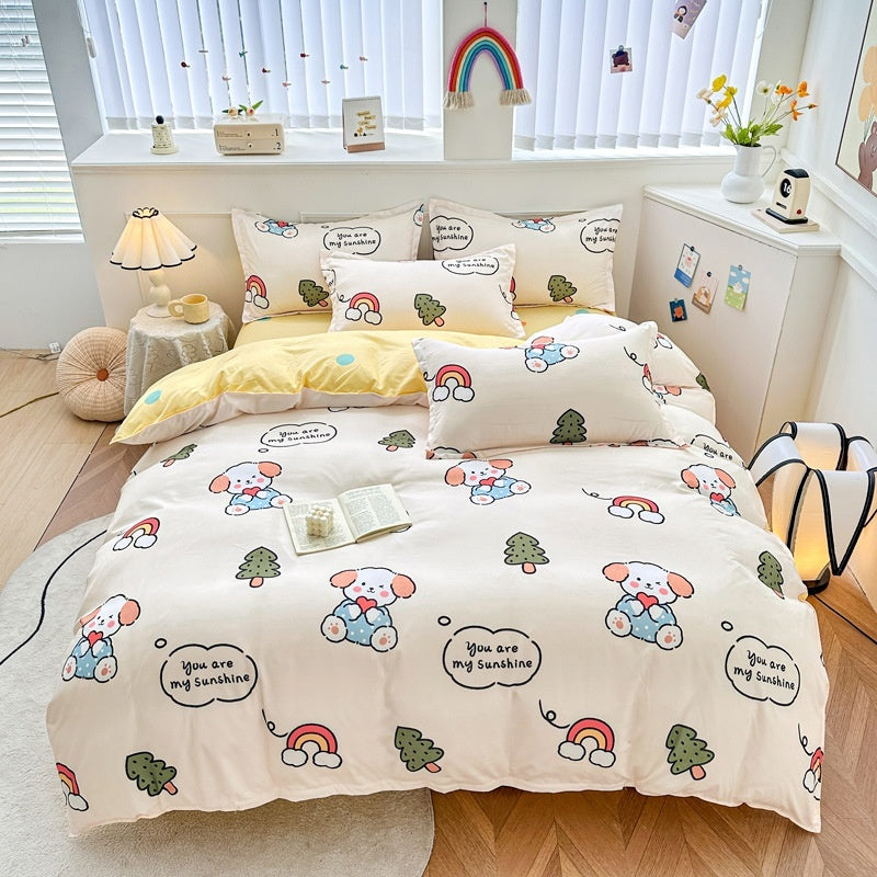 Household Pure Cotton Fashion Minimalist Bed Sheets - My Store