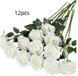Artificial Rose Single Raw Silk Fake Flower Artificial Flowers - My Store