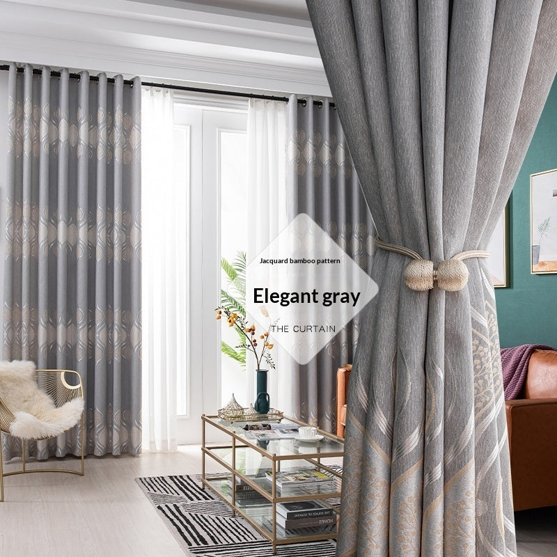 Ready-made Blackout Curtains Thickened Sun-blocking Fabric No Drilling Required Fully Hook-compatible - My Store