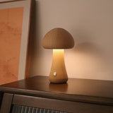 INS Wooden Cute Mushroom LED Night Light With Touch Switch Bedside Table Lamp For Bedroom Childrens Room Sleeping Night Lamps Home Decor - My Store