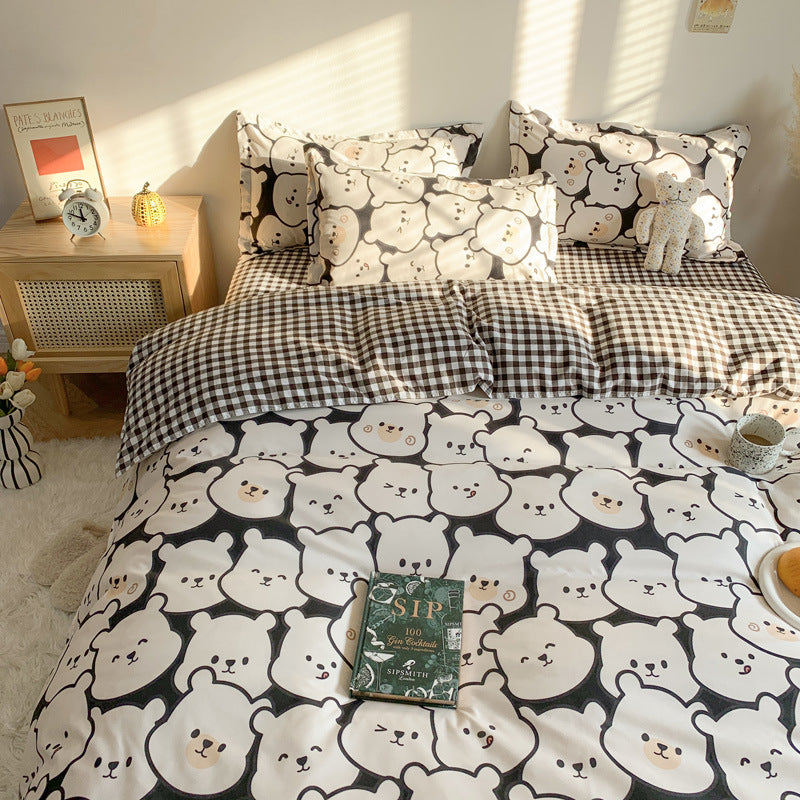Four Piece Set Of Cute Cartoon Bed Sheets - My Store