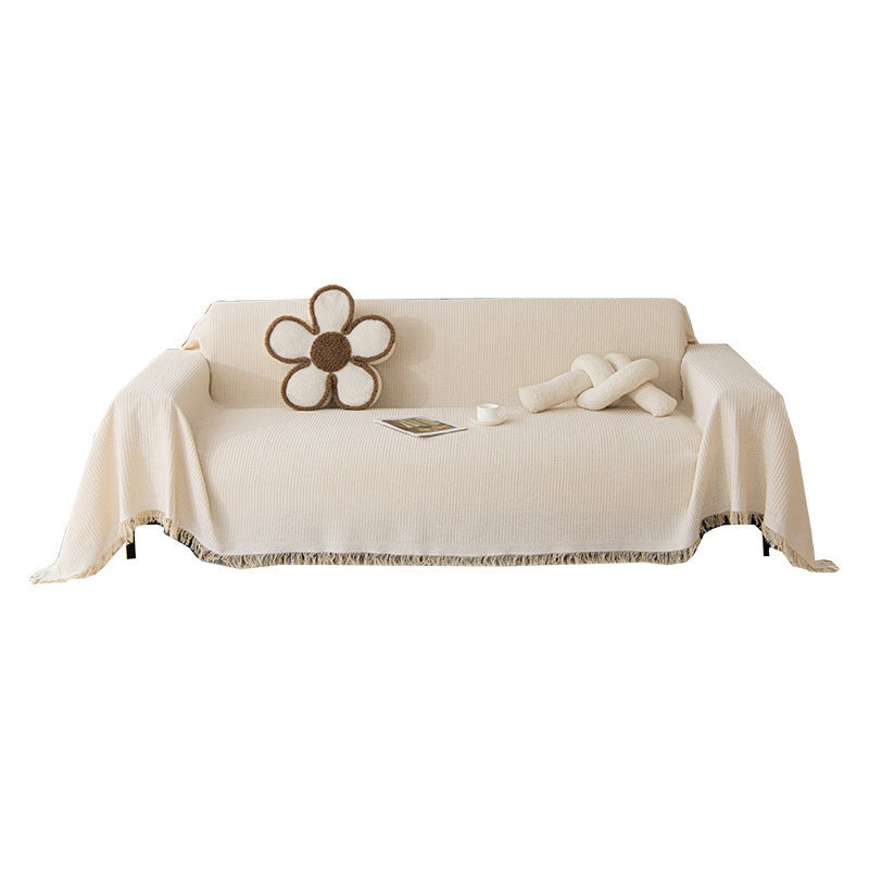 Sofa Towel Full Cover Cloth Ins Cream Style Cotton Yarn Camping Rugs Sofa Cushion Cover Towel - My Store