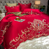Ice Silk Quilt Sets Bed Sheets Bedding Four-piece Set - My Store