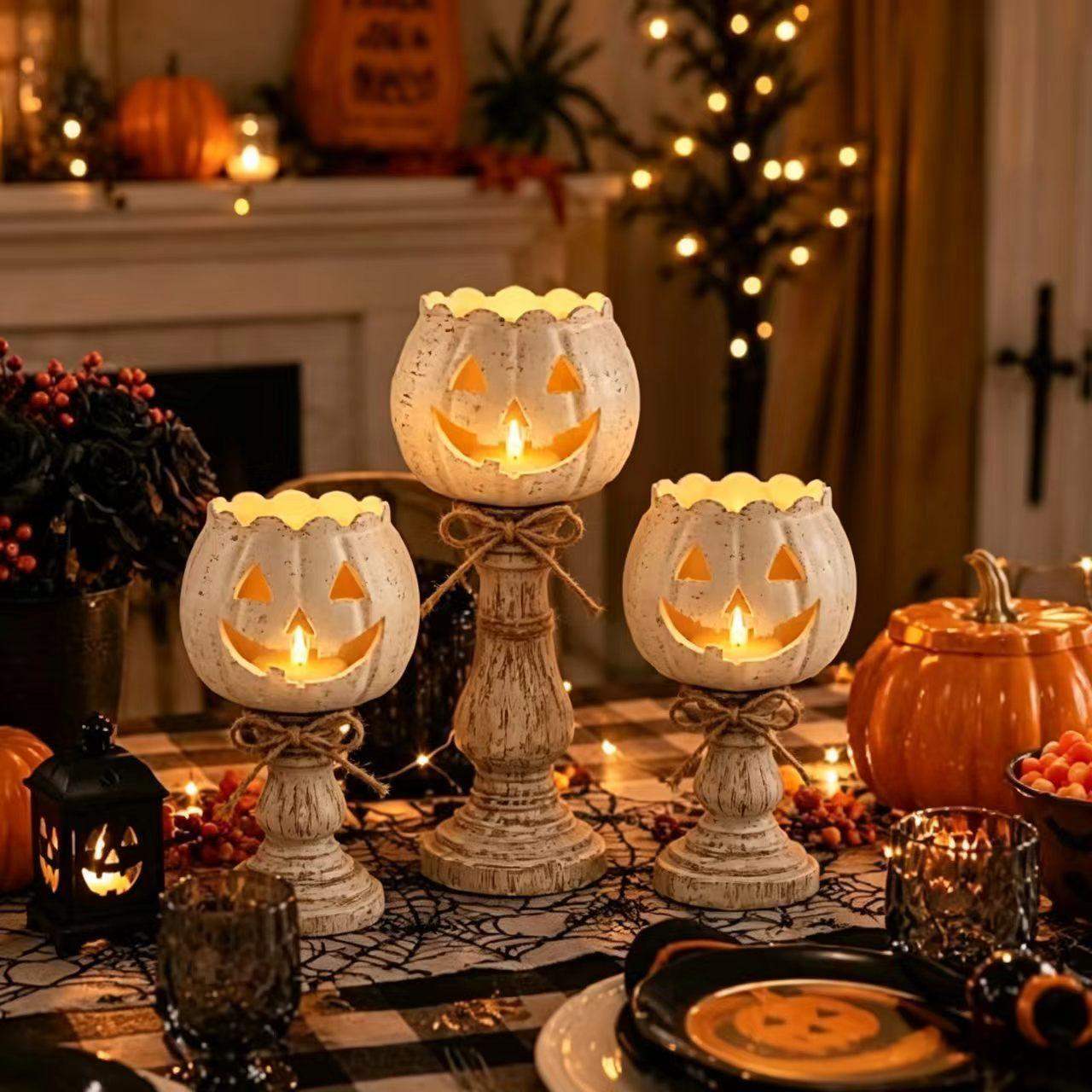 Pumpkin Tealight Candle Holder Set Pumpkin Scented Candle Holder Set - My Store