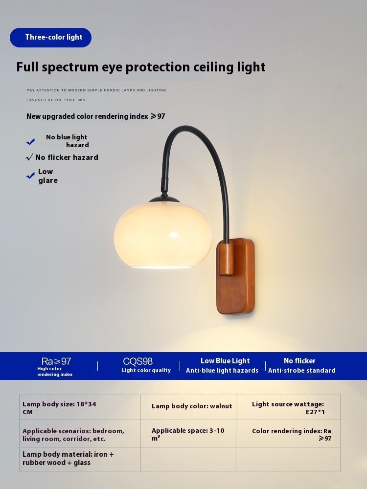Bedside Wall Lamp Creative Retro Glass Wall LED Lamp - My Store