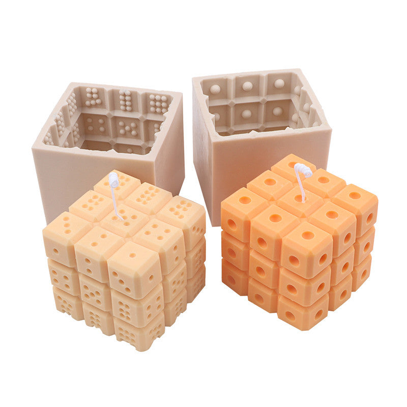 New Silicone Square Dice Candle Mold Aromatherapy Candle - My Store