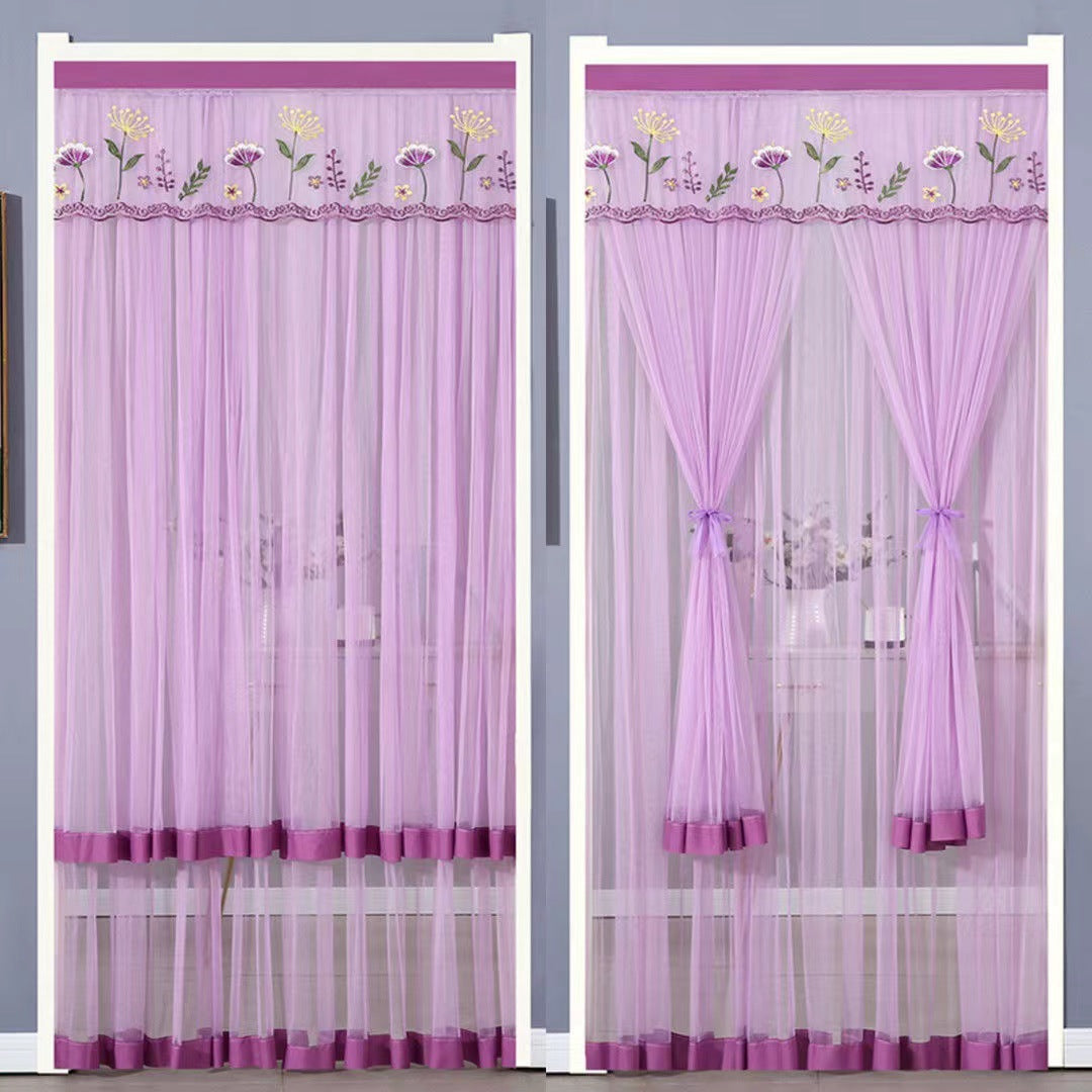 Punch-free Mosquito-proof Curtain Fabric Mesh Curtains Bedroom Lace Partition Four Seasons Household - My Store