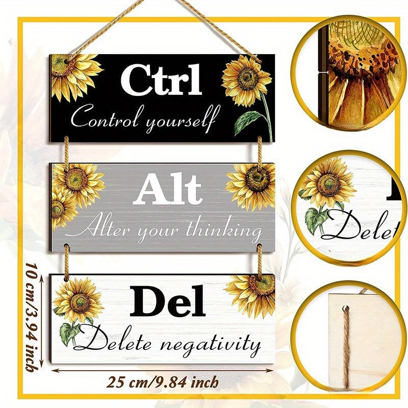 Office Inspirational Wooden Hanging Wall Decoration Frame Pendant Hanging Wall Hanging - My Store