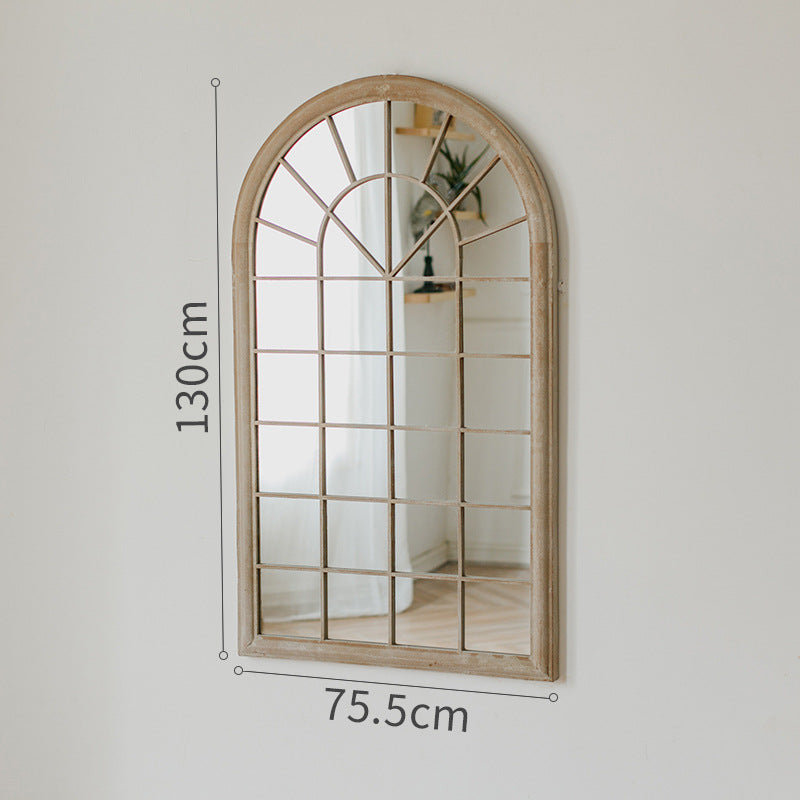 Retro False Window Decoration French Wall Mirror Landing - My Store