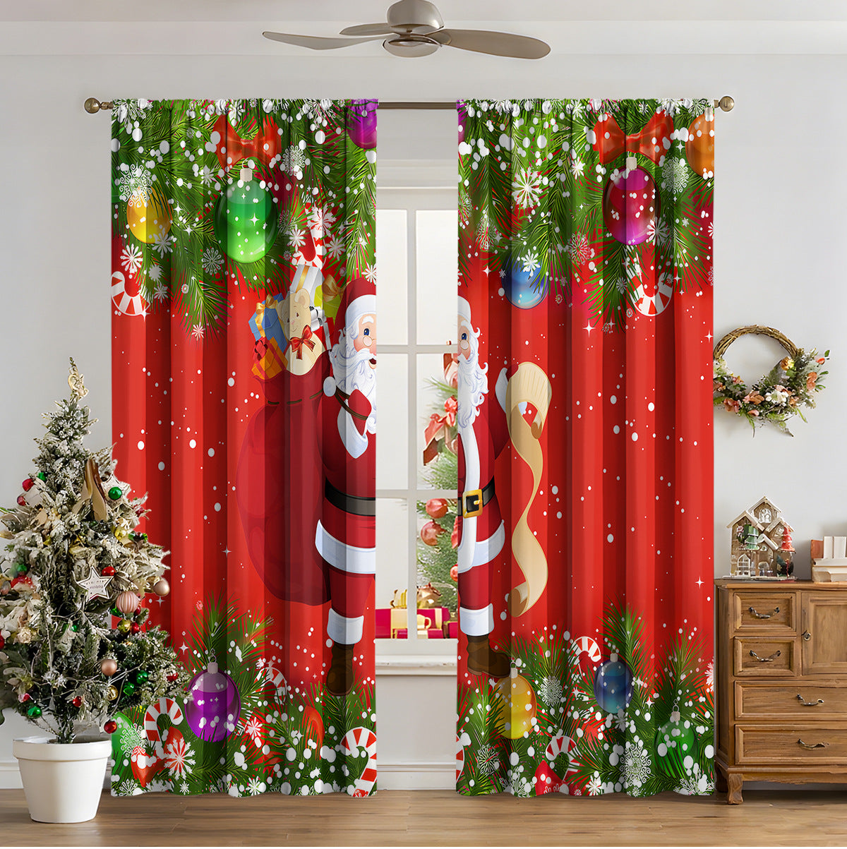 3D Digital Printed Christmas Curtains - My Store