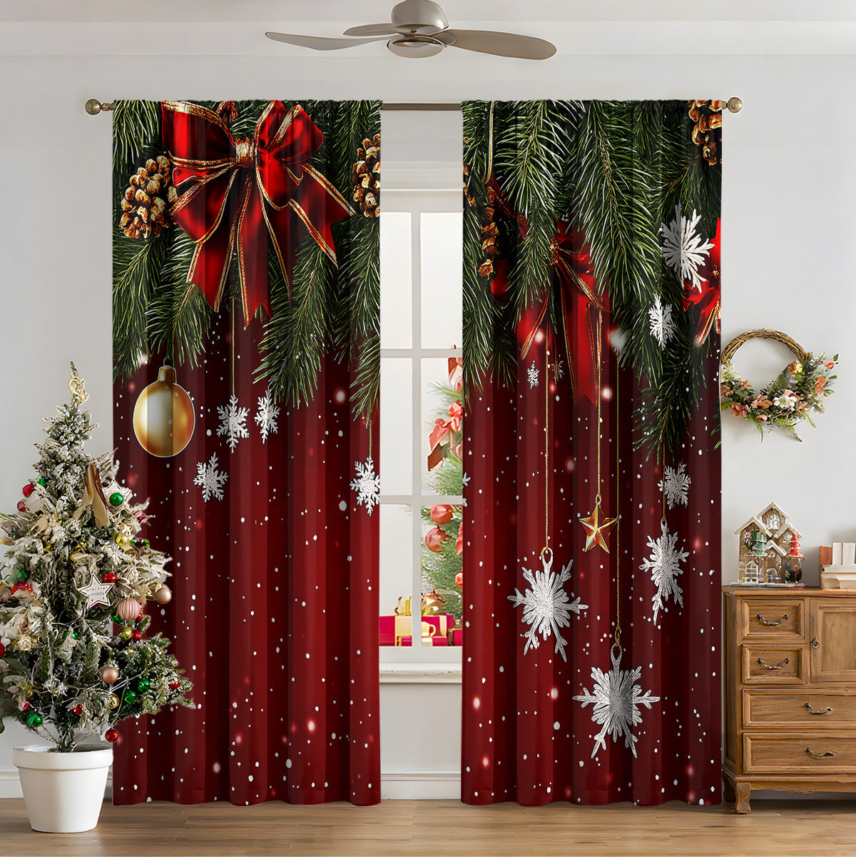 3D Digital Printed Christmas Curtains - My Store