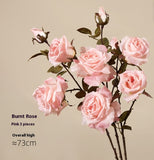 Artificial Flowers Dried Fake Flowers Retro Oil Painting Living Room Decoration - My Store