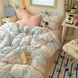 Cute Cartoon Cream-Style Cotton Bed Sheets And Duvet Covers - My Store