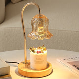Lily Of The Valley Aromatherapy Wax Melter Solid Wood Candle Warmer Bedroom Ambiance Table Lamp - My Store