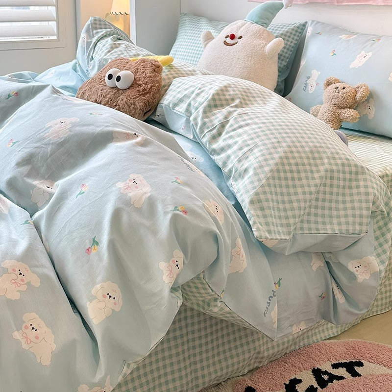 Four-piece Bed Set Pure Cotton Student Dormitory Duvet Cover Sheets - My Store